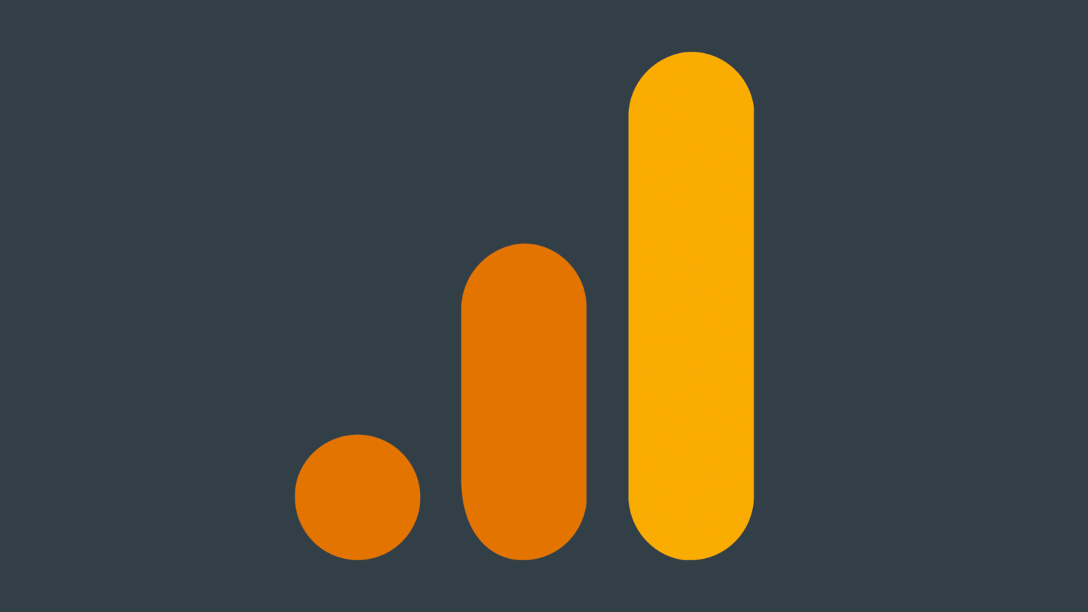 The Google Analytics logo on a grey background